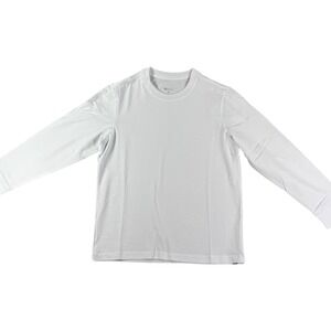 Ethika Boys Long Sleeve Shirt White Crew Neck Cotton Modal Blend Size Medium M
